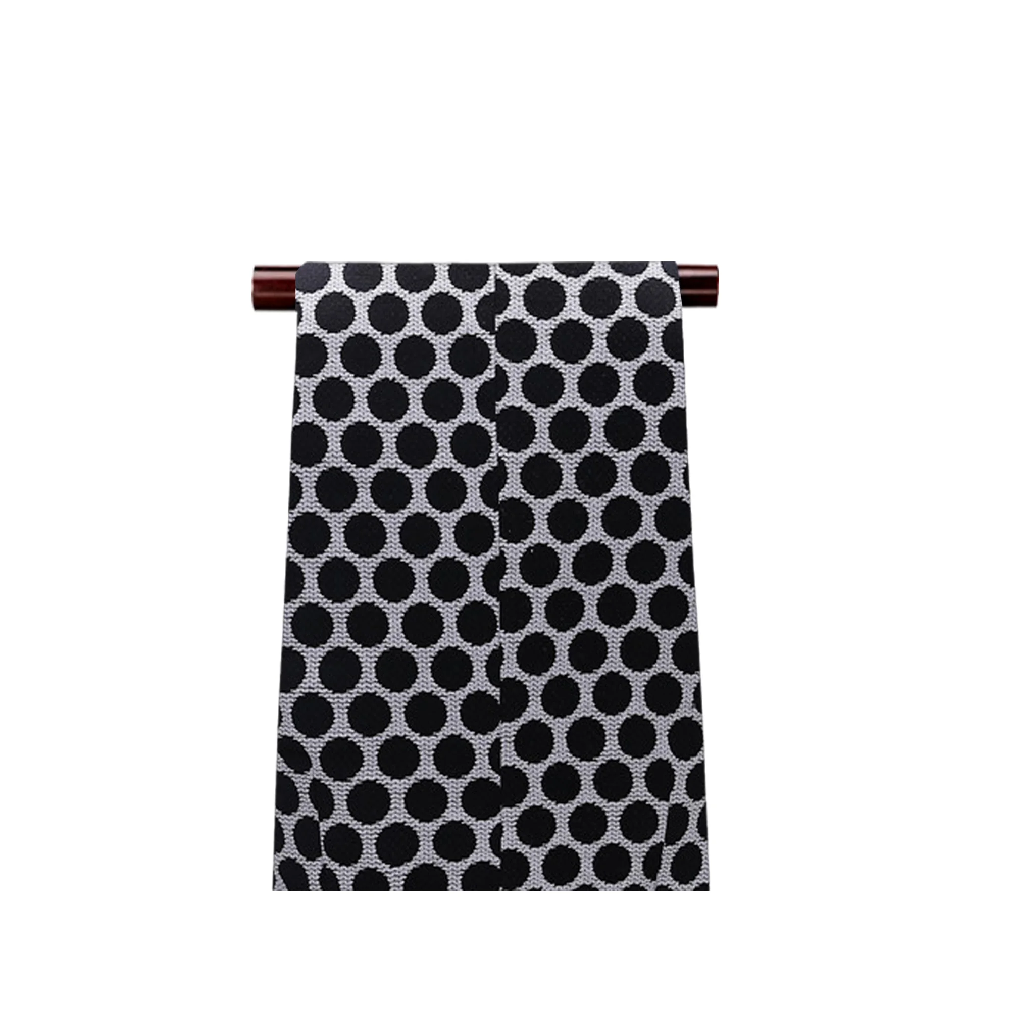 Gwenhwyfar cotton blend fabric pants , black with dot pattern
