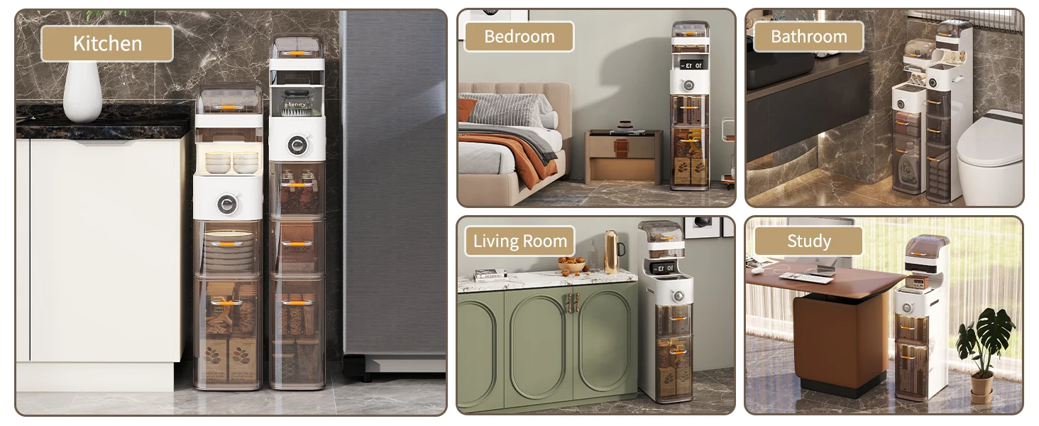 Slim Bathroom Storage Cabinet