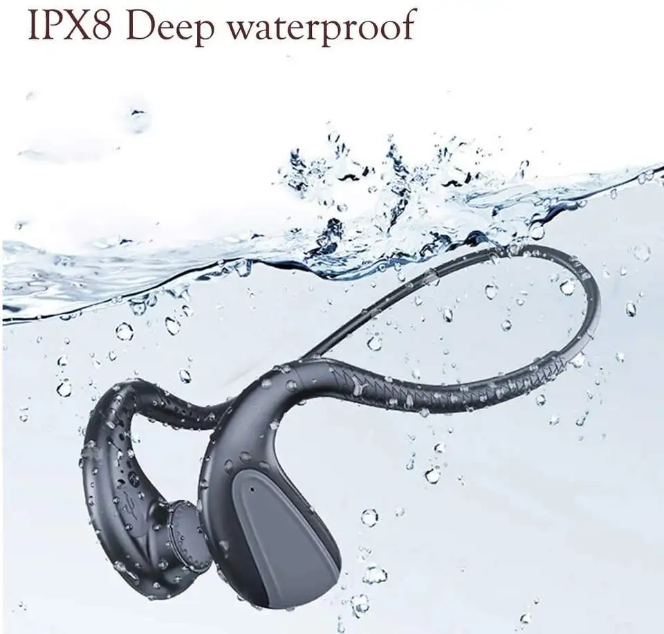 NewQ1BoneConductionHeadphonesWirelessBT8GMemoryMP3Earbuds