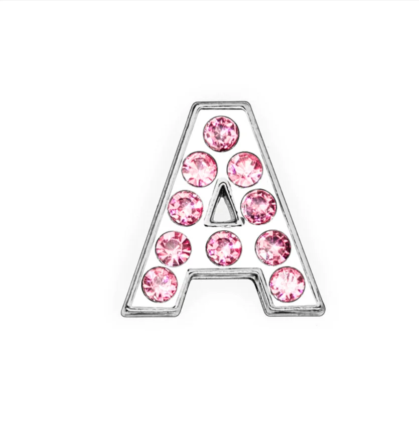 Elegant Pink Rhinestone Slide Letters
