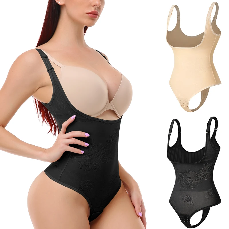 Shaper do corpo com fechamento frontal para mulheres, bodysuit emagrecedor,  briefer olho-gancho, controle de barriga, modelador de peito - AliExpress