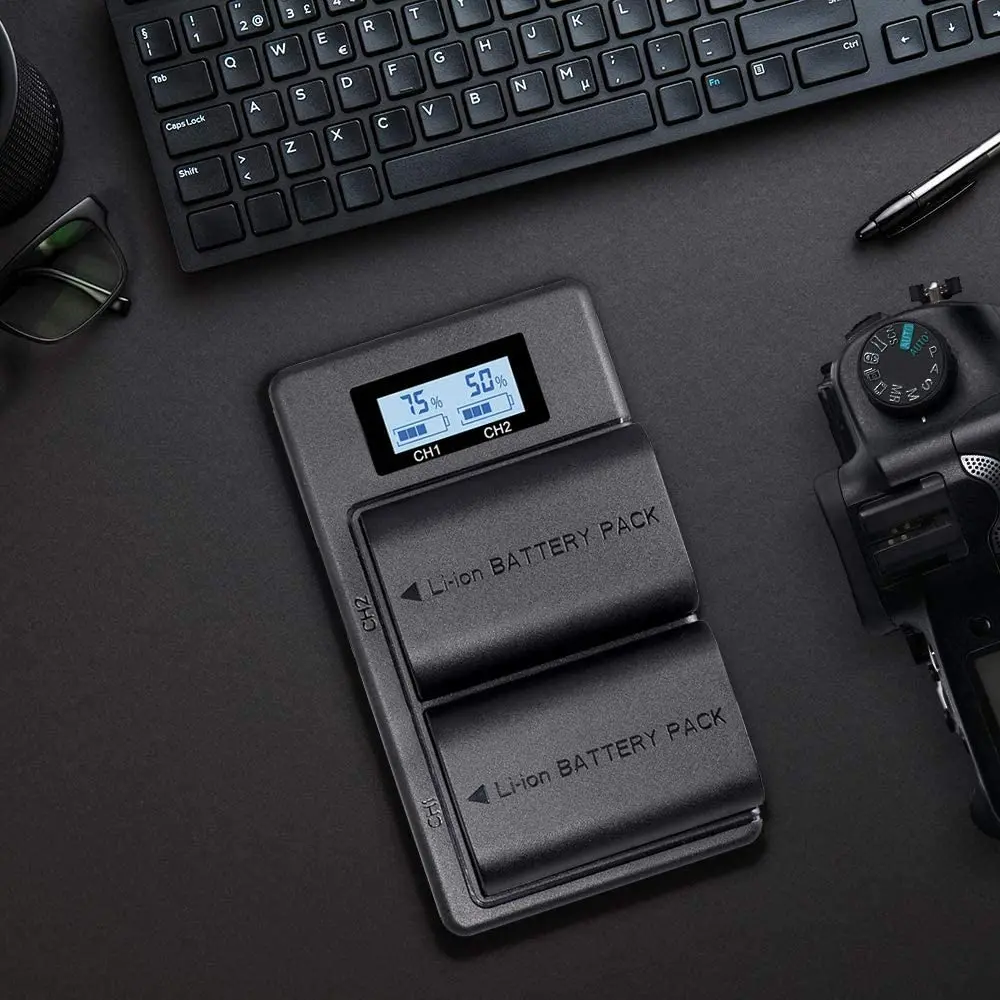 Mcoplus EN-EL15 EN-EL15C USB 듀얼 배터리 충전기, Nikon Z5 Z6 Z7 Z8 D7500 D7200 D7100 D850 D750 D500 D810a D810 D800e D800 용