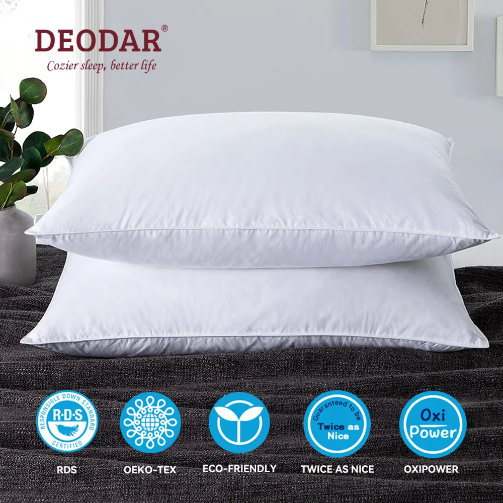 Soft Bed Pillows, Luxury Thick Support Hotel Sleeping Pillows for Back  Sleepers (White 20x26)