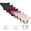 Seamless Cotton Menstrual Panties 4-Layer Leakproof Fast Absorption Teenager Macaron Period Panties Mid-Rise Incontinence Undies 3
