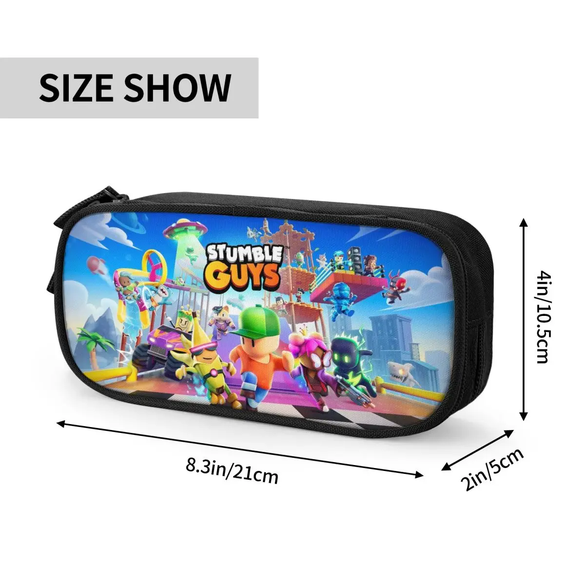 Stumble Guys Pencil Case Cartoon Game Pencil Pouch Pen Box for Student Big Capacity Bag Office Gifts Stationery images - 6