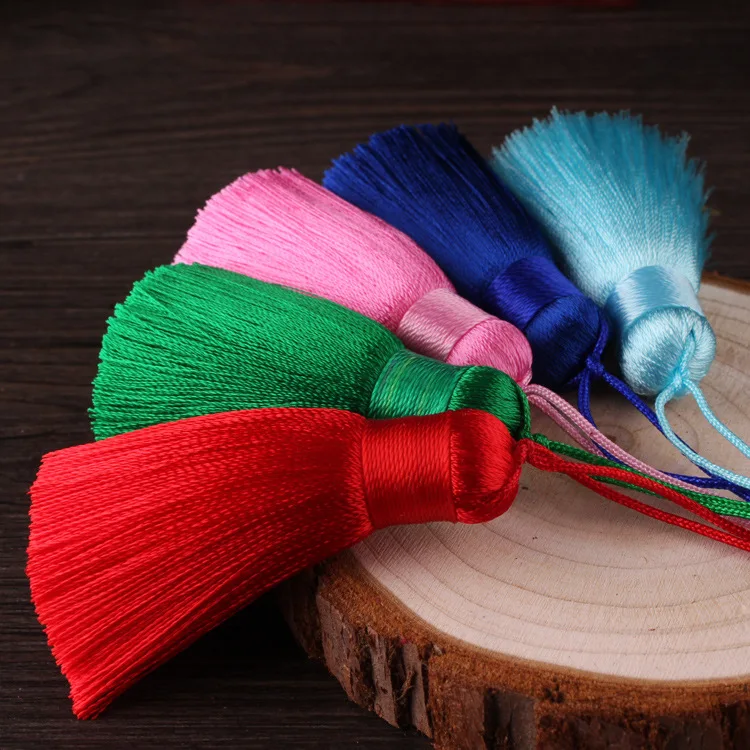 10pcs Polyester Silk Tassel Fringe 5cm Handmade Soft Craft Mini Tassels DIY Jewelry Making Pendant Embellish Curtain Accessories