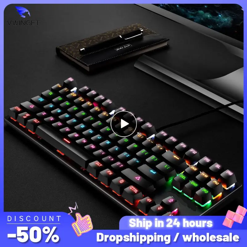 

Портативная беспроводная мини-клавиатура Anne 2, 60%, 61 клавиша, 5,0 механическая клавиатура, игровая клавиатура для офиса, съемный кабель Type-C