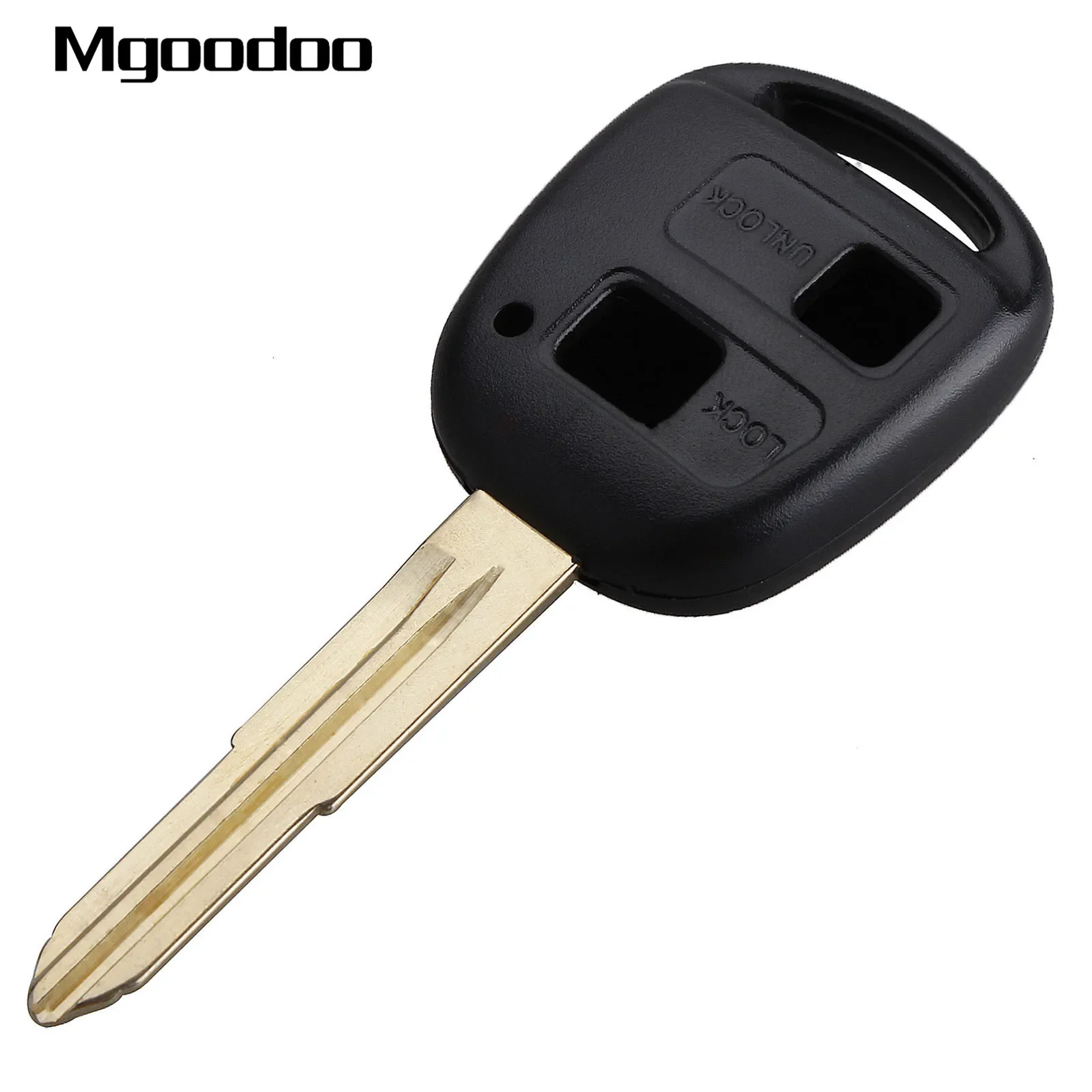 Mgoodoo 2 Button Car Folding Flip Car Key Shell Case For Toyota Yaris Avalon Camry RAV4 Corolla Echo Uncut Blade Replacement Fob