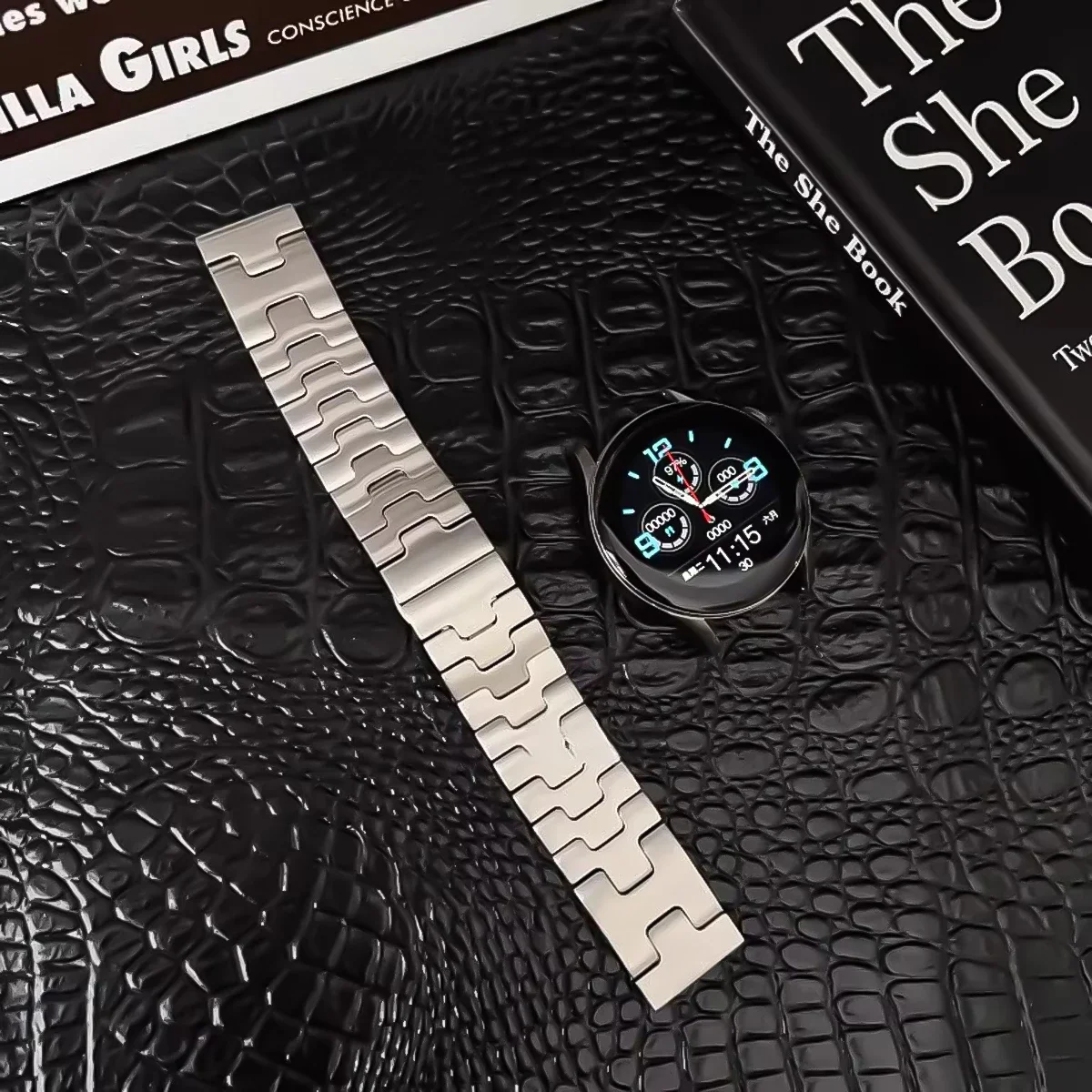 22mm Luxury Titanium Men's Metal Bracelet Watch Band