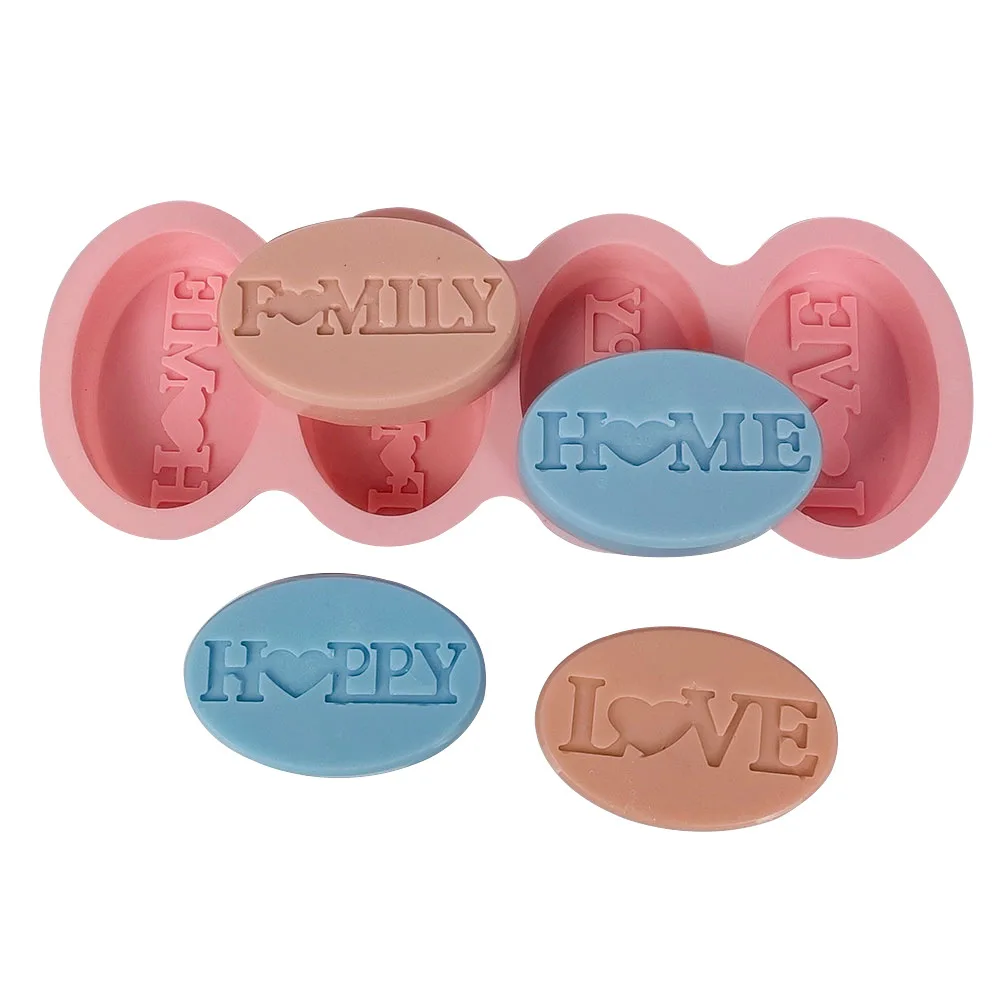 DIY4 Love Letter Silicone Mold Handmade Soap Mold Baking Cake Decoration Dropping Gypsum Graffiti Craft Production