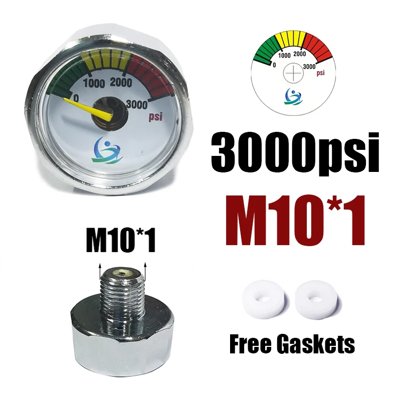 Compact Manometer Pressure Gauge for Compressed Air and Diving Applications