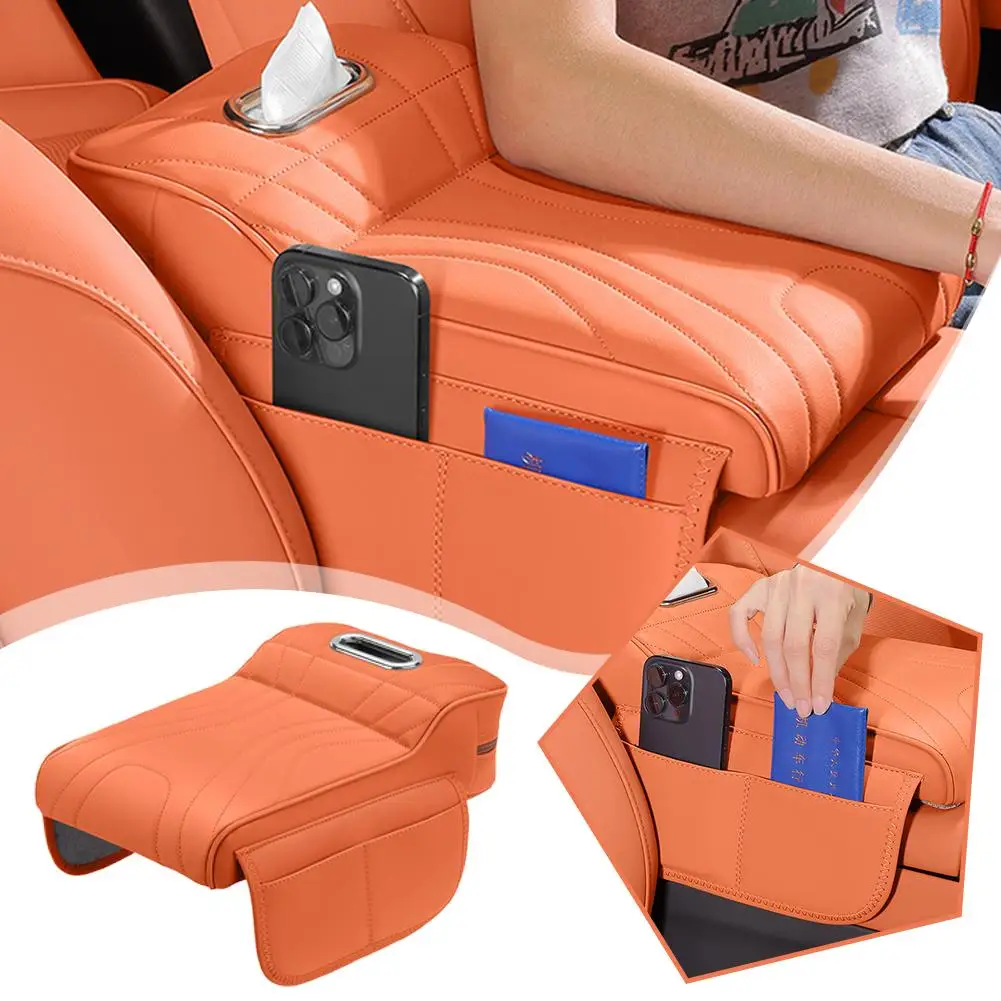 For Haval H9 2rd 2024 2025 Car Center Console Armrest Box Height Pad Three in One Car Multifunctional Tissue Box Storage