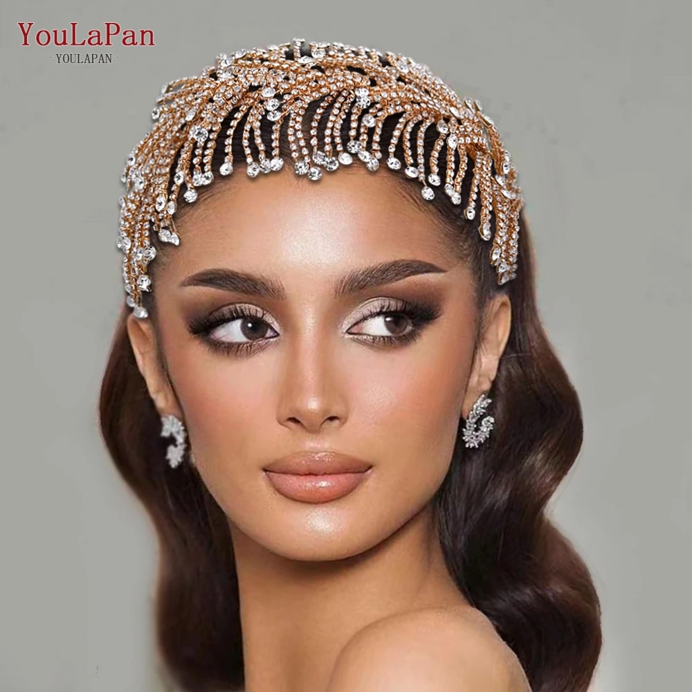 

YouLaPan Rhinestone Hairpiece Bridal Wedding Headwear Handmade Crystal Hair Accessories Woman Party Jewelry Accessories HP378