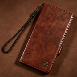 Luxury Leather Wallet Case with Card Slot & Magnetic Stand Feature - Xiaomi Mi 10 5G (Brown)