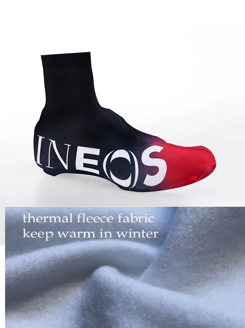 WINTER FLEECE INEOS TEAM RED Cycling Shoe Cover Sneaker Overshoes Lycra Road Bicycle Bike MTB Cycling Shoe Cover bicycle shoe covers