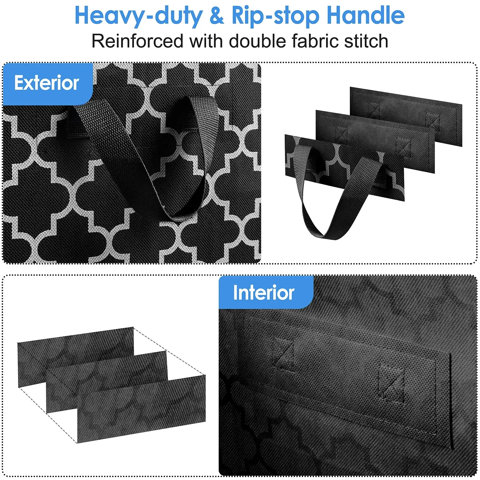 3pcs Quilt Storage Bags With Zipper Foldable Clothes Storage Organizer Dustproof Water Proof Large Capacity Home Closet Organize 5