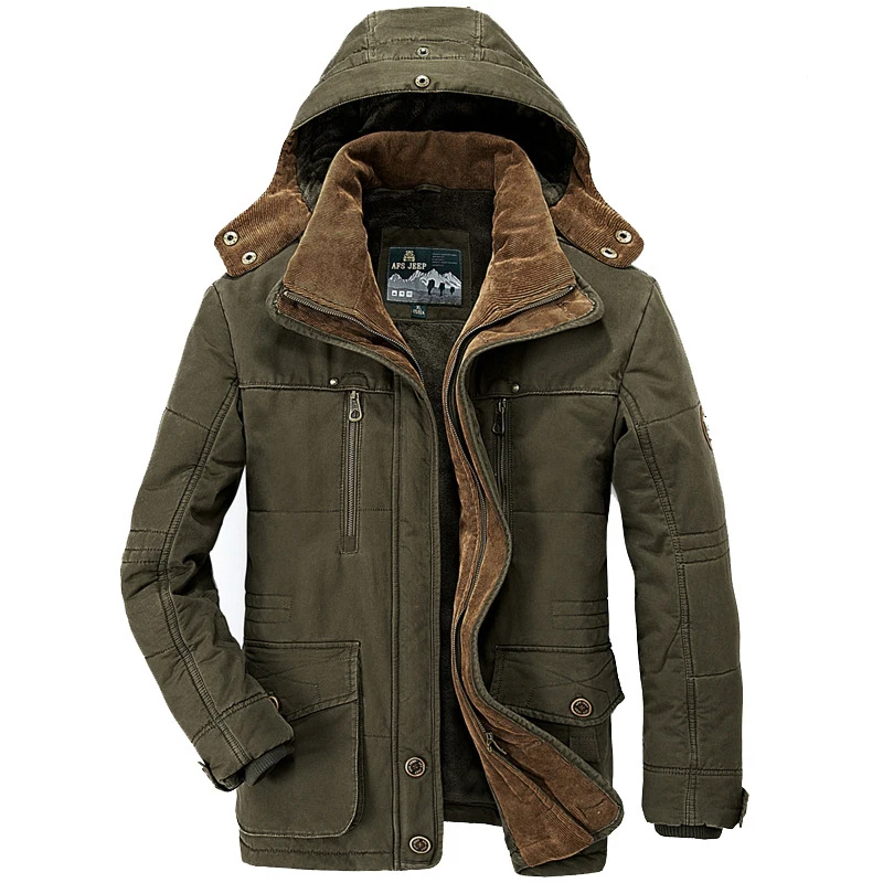 

Парка мужская с флисовой подкладкой, на флисовой подкладке, размеры до 6XL