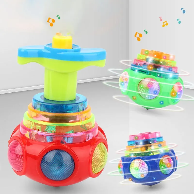 Luminous Gyro Toy Kids Children Colorful Flashing Round Ball Music Spinning Toy LED Bagged Goodie Filler Birthday Party Gifts spinning top toy beyblade toys battle top toy battle tops beyblades burst gyro gyro toupie gyroscope toy