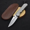 Chris Reeve CR S35VN Blade Ball Bearing  Stone Wash Titanium Alloy Survival Tool Outdoor Camping Knife High Hardness Sharp EDC 6