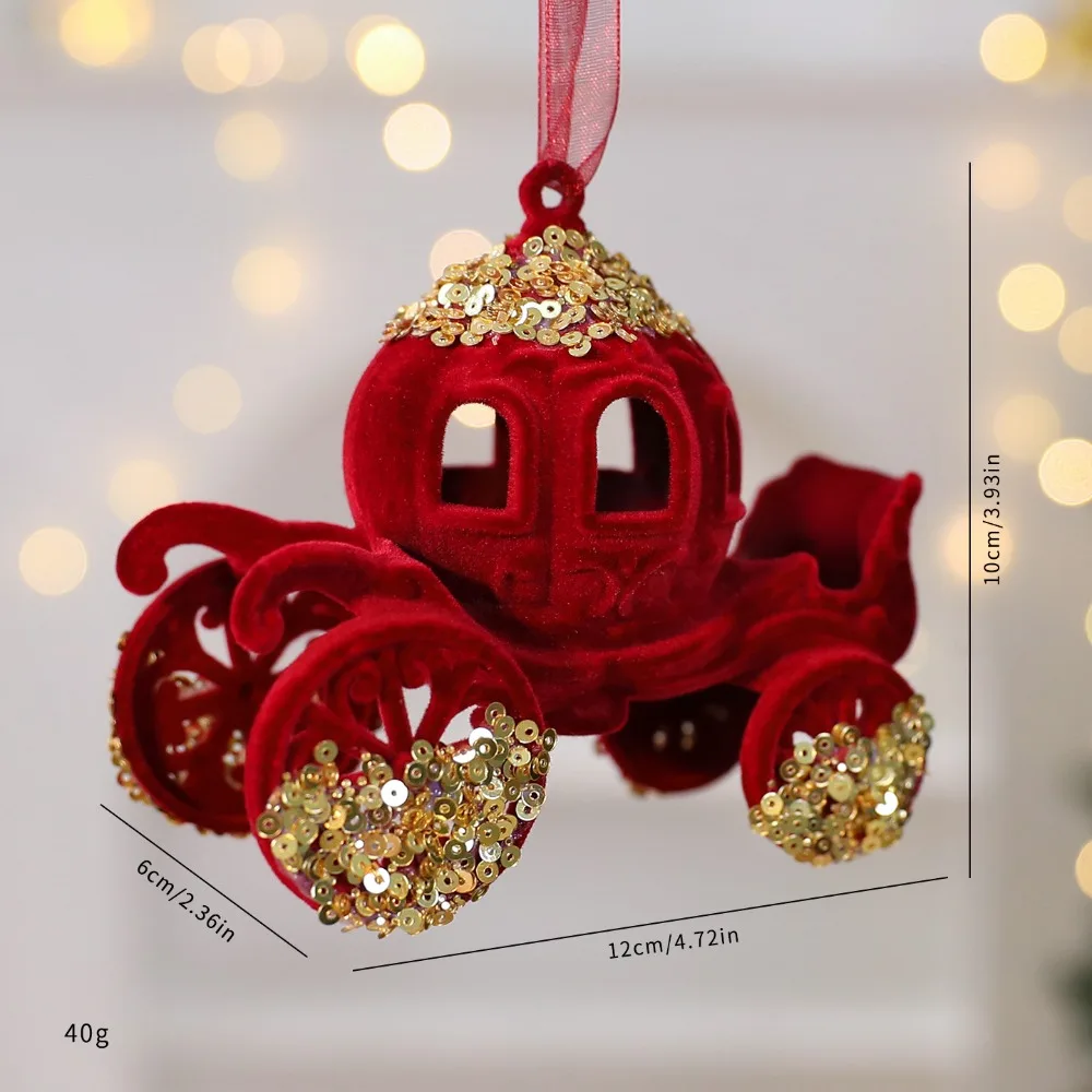 Red Velvet Christmas Tree Ornament Pendant