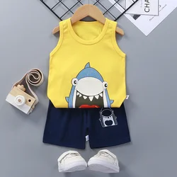 Kids Summer Cotton Clothing Set: Sleeveless Vest & Shorts - 3T (Style 6)