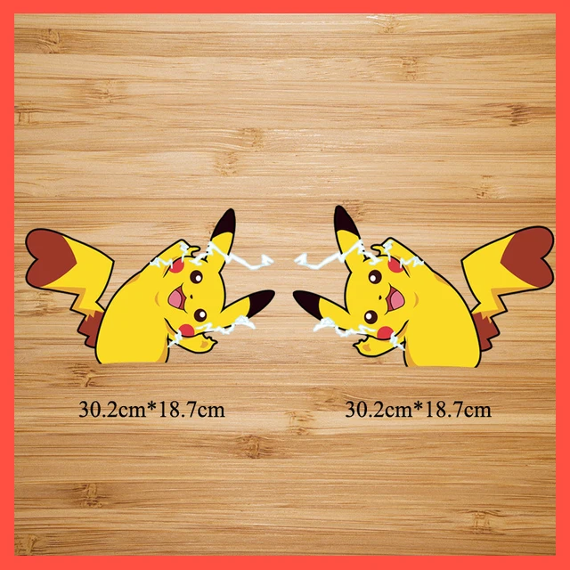 Pokemon pikachu patch de tecido, patches bordados, ferro na roupa, desenhos  animados, diy, decoração das crianças, adesivos - AliExpress