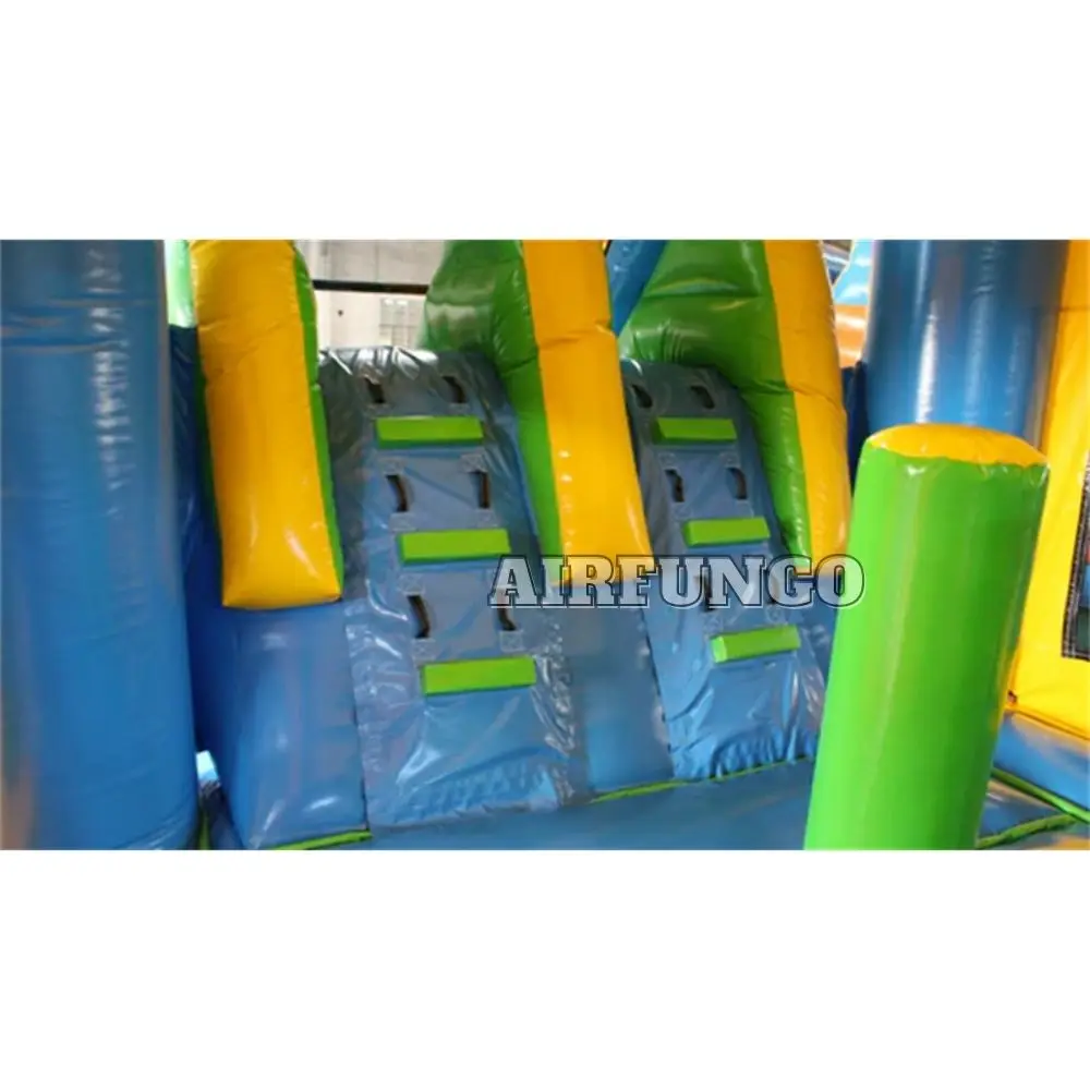 Color Bounce House Wet or Dry Water Slide Combo Inflatable Combo Bouncer for Sale 28' Blue and Orange Inflatable Bouncy Castle