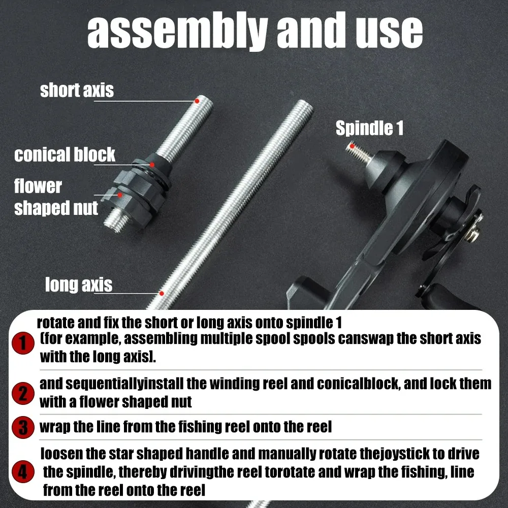 Portable Fishing Line Winder Spooler Antirust Sturdy for Fishing Reel