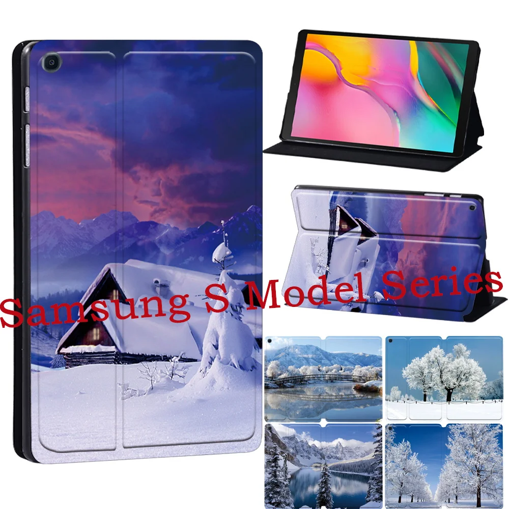 Tablet Case For Samsung Galaxy Tab A8 10.5 Inch/S4 T830 /S5E T720/S6 T86010.5 Inch/S7 T870/Tab S6 10.4 Inch With Snowview Series