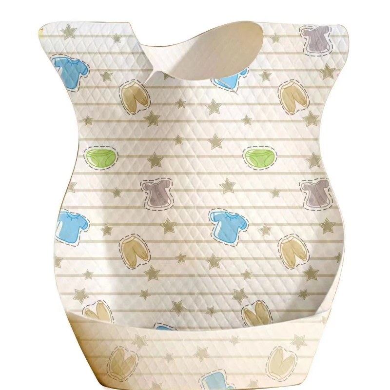 

10pcs New Cartoon Baby Bib with Printing Disposable Saliva Bibs Fashionable Saliva Towel No Wash Anti Dirt Newborn Accessories