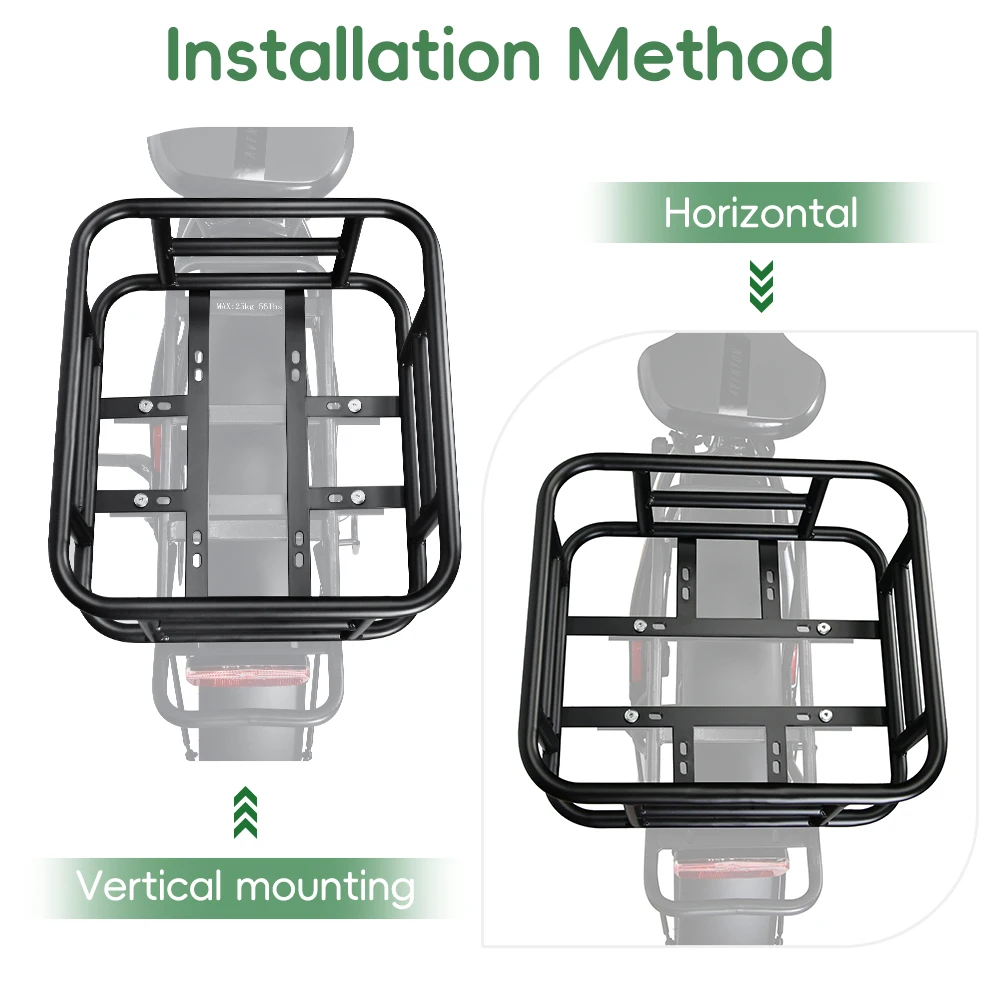 Rear Bike Basket Bicycle Cargo Rack Bag With Handle Large Capacity Fron E-Bike Basket Bike Baskets for Outdoor Travel Shopping