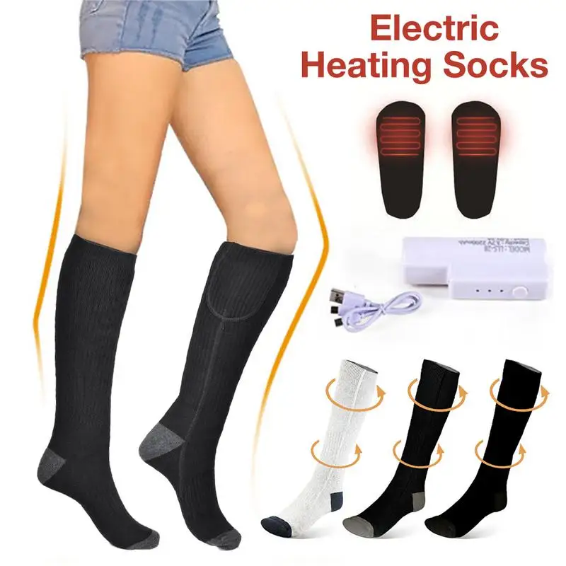 

Electric Heated Socks 2200mAh Heating Thermal Insulated Sock Intelligent Fast Heating for men woman Outdoor Camping Hiking