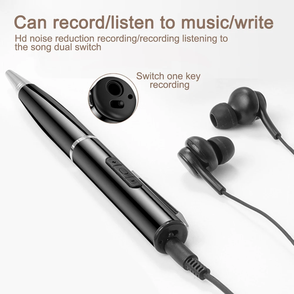Mini Voice Recorder Pen Portable USB Audio Sound Recording Activated Recorder MP3 Player For Lectures Meetings Class Dictaphone