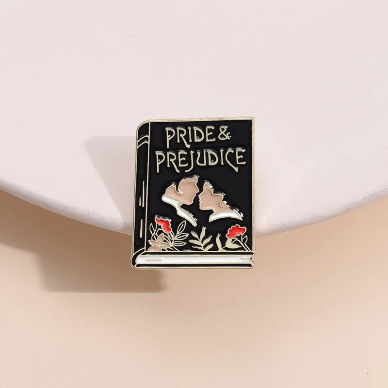 Stolz und Vorurteil Emaille Pins Romantische Liebe Geschichte Film Plot Buch Broschen Revers Abzeichen Kreative Persönlichkeit Pin Großhandel Geschenk