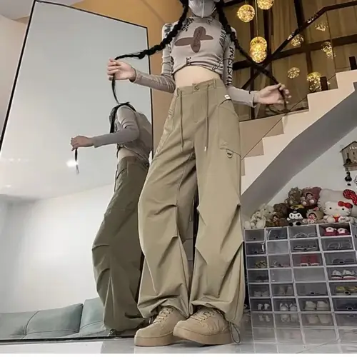 Women's 2025 Autumn/Winter New Fashion Tracksuit Matching Set Korean Elegant Knit Sweater+Casual Cargo Pants Two Piece Suit - Image 5