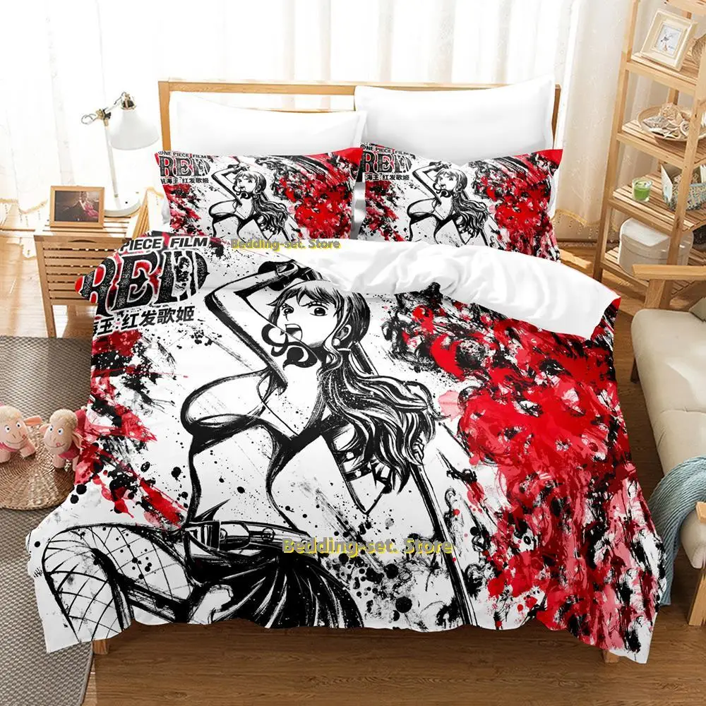 New Nami Bedding Set Single Twin Full Queen King Size Bed Set Adult Kid Bedroom Duvetcover Sets 3D Print Anime Bed Sheet Set 5