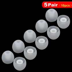 Premium Silicone Ear Tips for In - Ear Headphones - 10 Pairs (S, M, L) (White 5 pair)