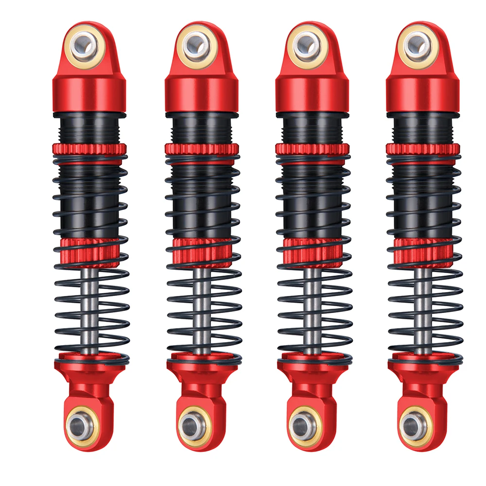 YEAHRUN 4PCS Aluminum Shocks Absorbers Damper for 1/18 RC Crawler TRX4M TRX-4M Bronco Defender K10 F150 Upgrade Parts
