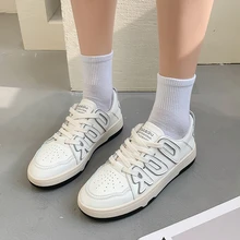 

Spring and Autumn Women's Vulcanized Shoes Fashion Round-toe Flat Shoes Outdoor Non-slip Comfortable Casual Shoes Running Shoes