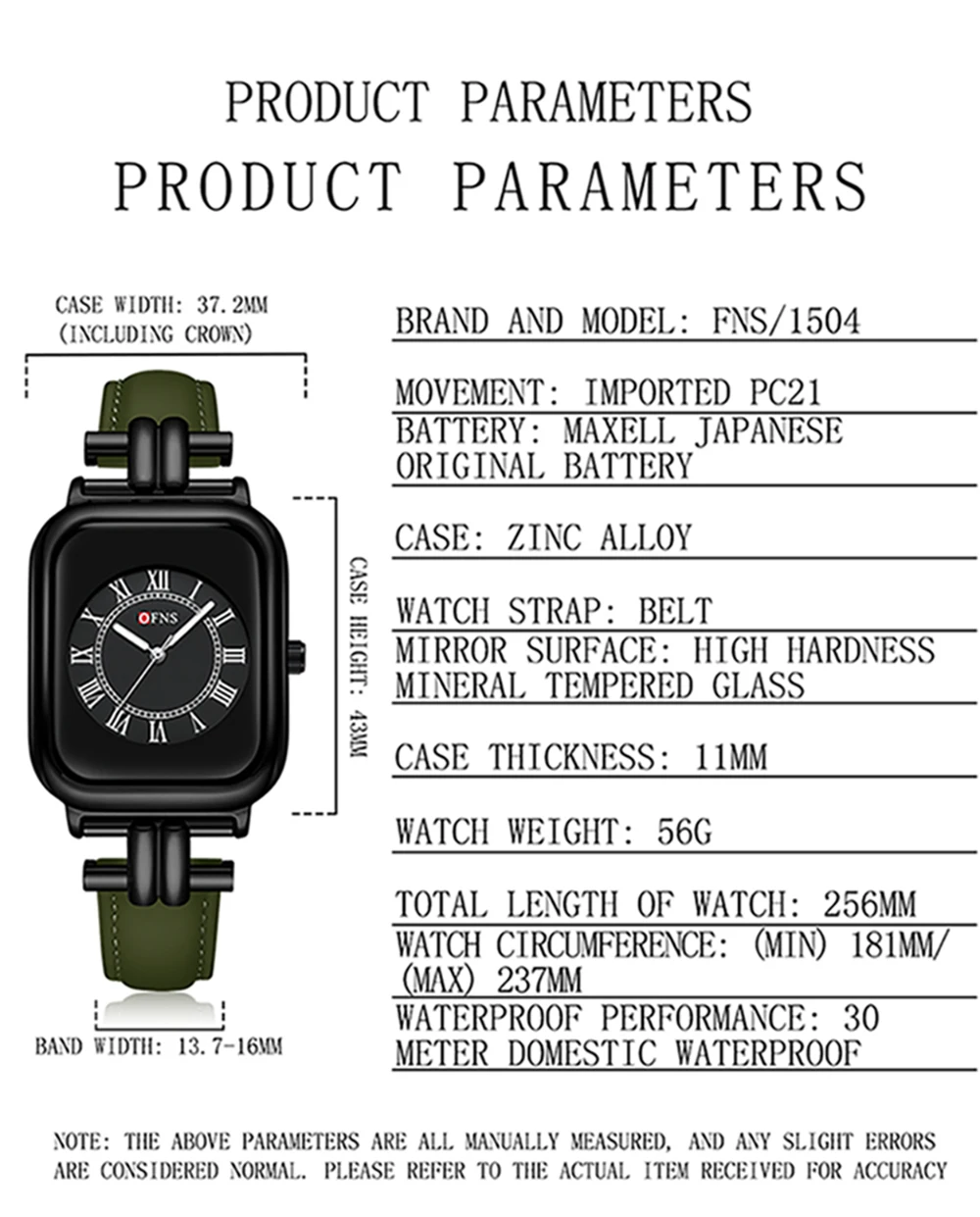 SANDA 2023 New Couple Watch 30M Waterproof Casual Fashion Quartz Watches Wear Resistant Leather Strap Square Dial Design Reloj