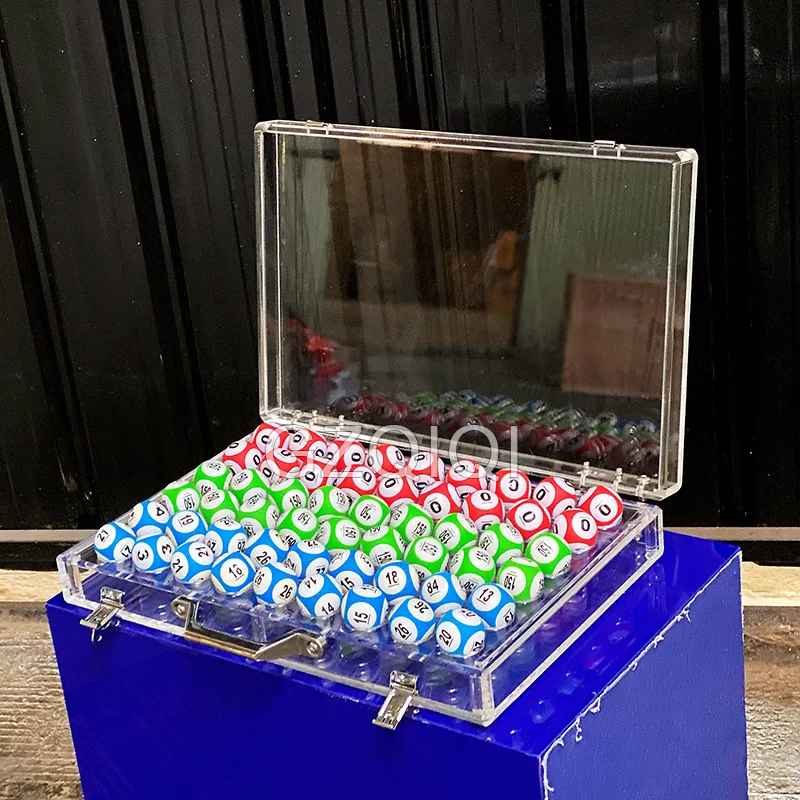 Thickened acrylic ball box 50 ball bingo storage box