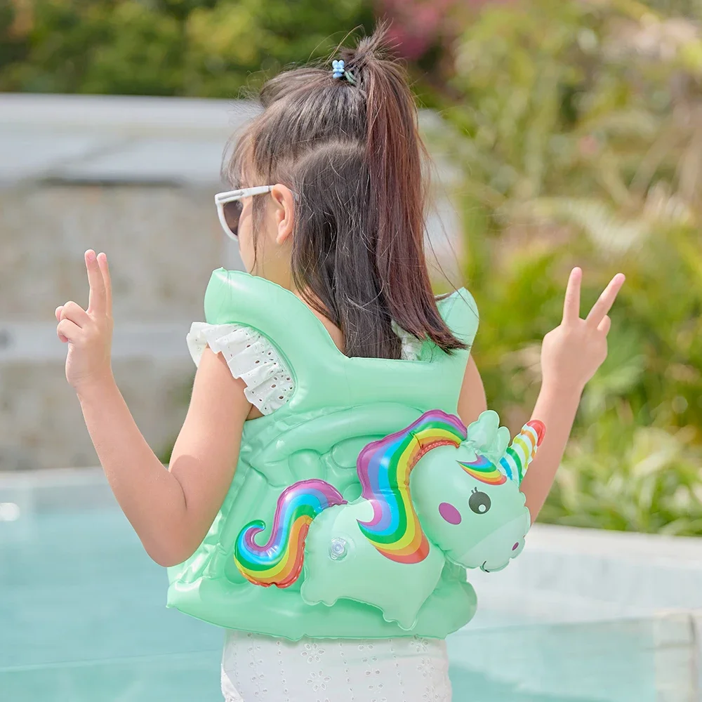 Swimming Ring Cartoon Unicorn Inflatable Pool for Baby Kids