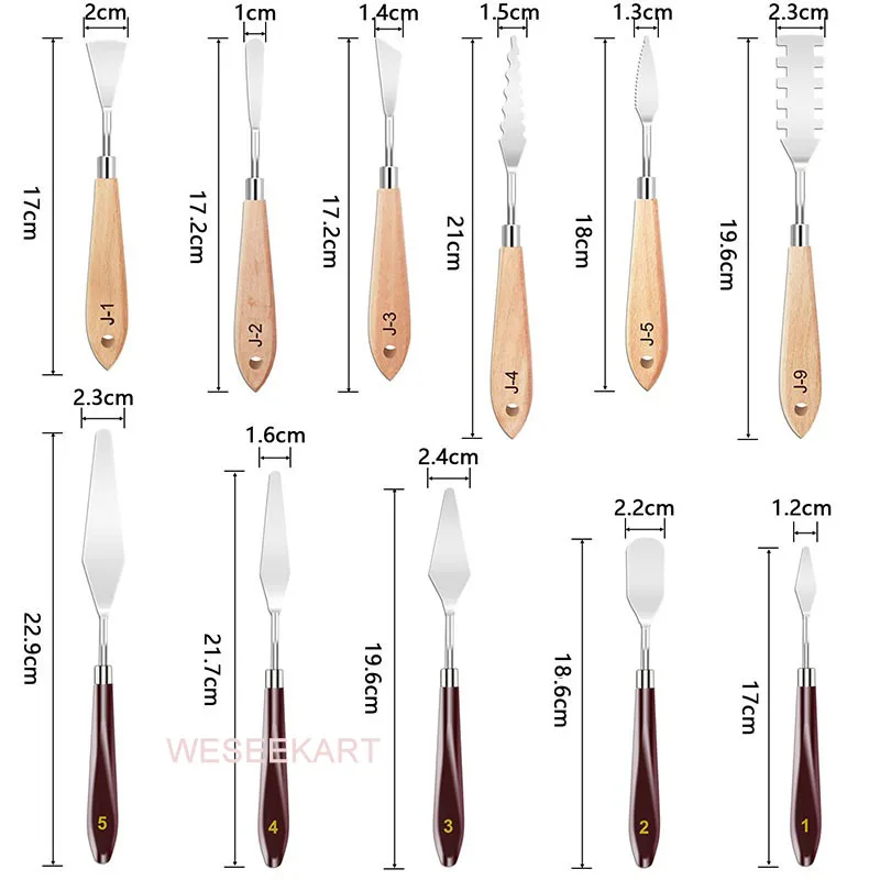 Painting Knives Set, 11 Pcs Palette Knife for Acrylic Painting Stainless  Steel Paint Spatula for Oil Painting Supplies, Color Mixing Scraper for  Oil, Canvas, Acrylic Painting