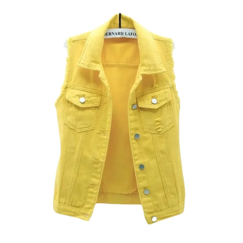 

Women's Denim Jacket Spring Autumn Short Coat Pink Jean Jackets Casual Tops Purple Yellow White Loose Tops Lady Outerwear