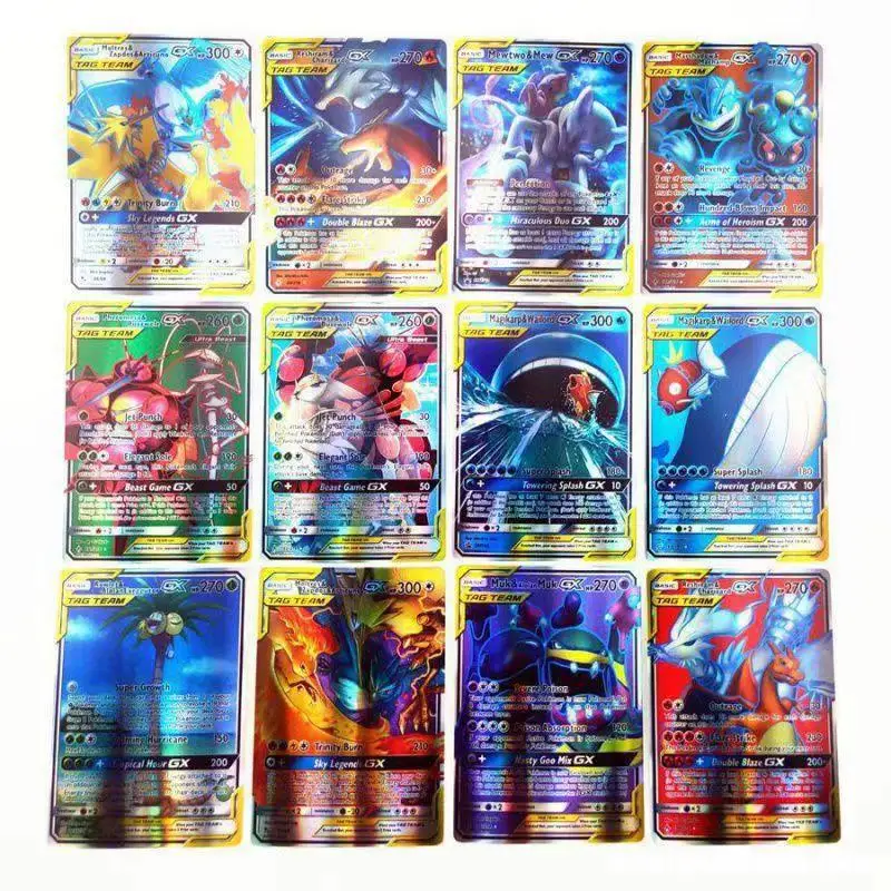 5-300Pcs Spanish French English German Italian cards cartas pokemon  francaise Spanish Card Featuring 300 Gx 300 V Max VMAX 100