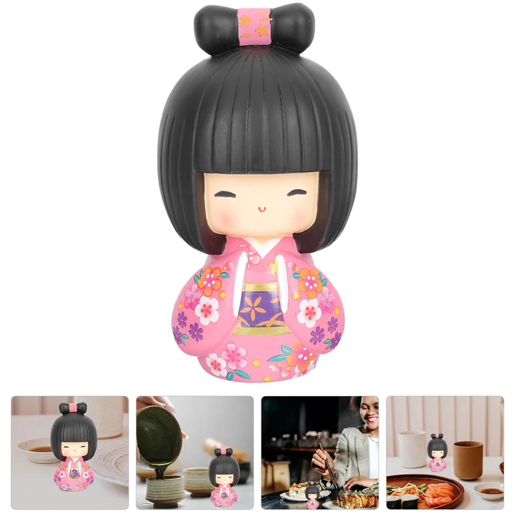 

Girls Gift Miniature Dolls Shop Decor Resin Decoration Asian Home Party Supplies Statue Housewarming Kokeshi