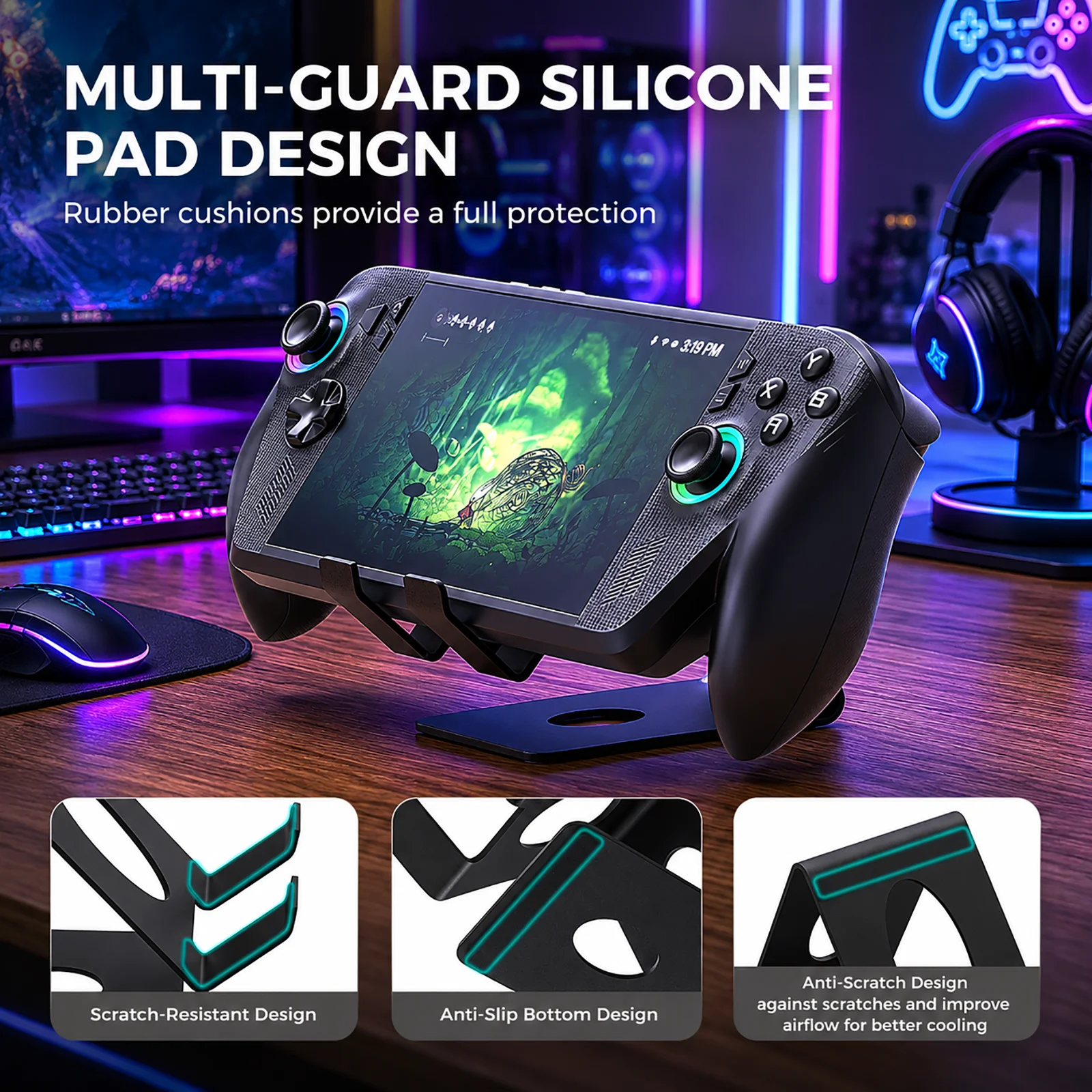 Supporto Multifunzionale per Console Portatili Xbox Series X / Nintendo Switch OLED / Switch 1/2 / Steam Deck - immagine 3