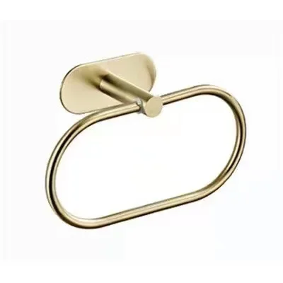 Luxurious Dual-Tone Bathroom Accessory Set with Towel Rack, Robe Hook, and Toilet Paper Holder