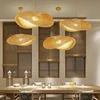 Bamboo Chandelier Pendant Lamp Hanging Wood Ceiling Light Decor LED Chinese Hand Kitted Handmade Lighting for Home Living Room 3