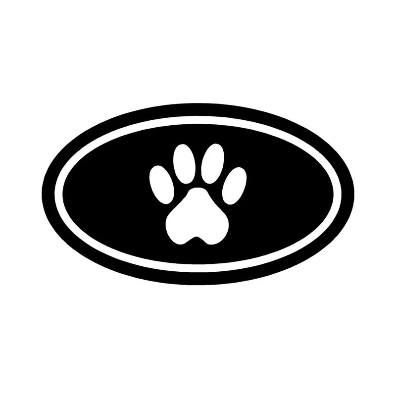 

Cute Personality Cartoon Oval Dog Paw Fashion Car Window Sticker for Various Car Models Pvc Car Sticker Black/white, 16*9CM